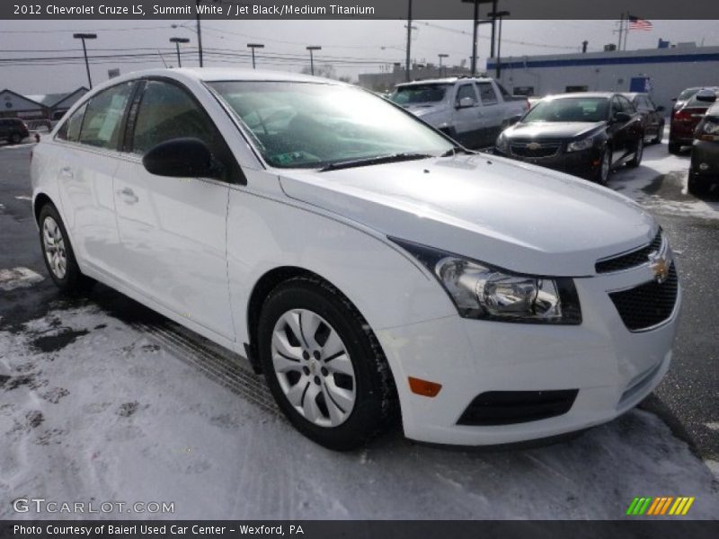Summit White / Jet Black/Medium Titanium 2012 Chevrolet Cruze LS