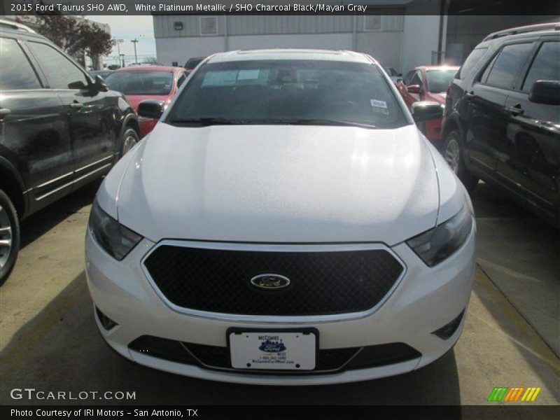 White Platinum Metallic / SHO Charcoal Black/Mayan Gray 2015 Ford Taurus SHO AWD