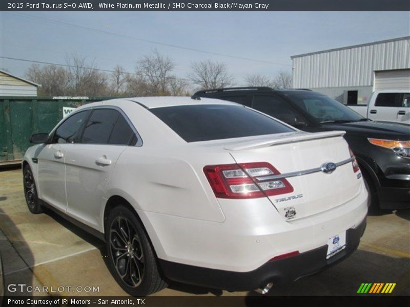 White Platinum Metallic / SHO Charcoal Black/Mayan Gray 2015 Ford Taurus SHO AWD