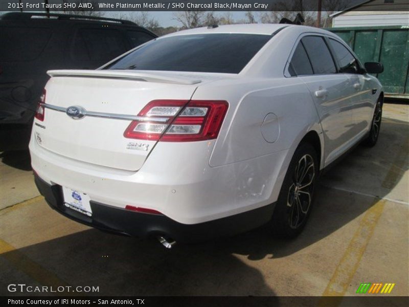 White Platinum Metallic / SHO Charcoal Black/Mayan Gray 2015 Ford Taurus SHO AWD