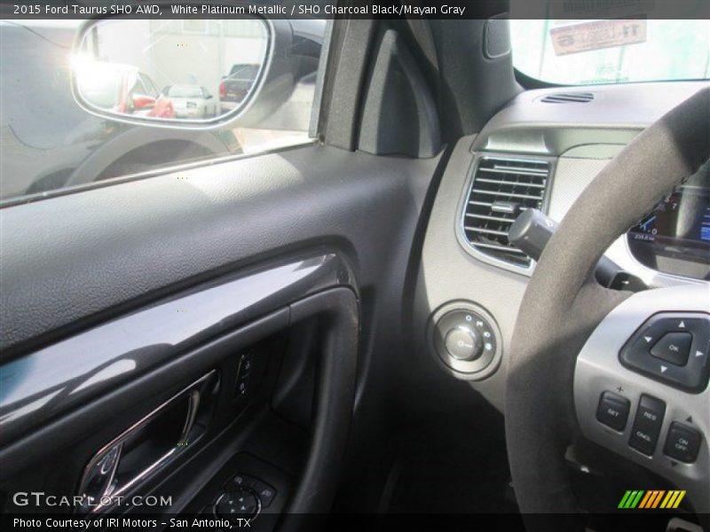 White Platinum Metallic / SHO Charcoal Black/Mayan Gray 2015 Ford Taurus SHO AWD
