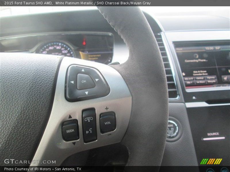 White Platinum Metallic / SHO Charcoal Black/Mayan Gray 2015 Ford Taurus SHO AWD