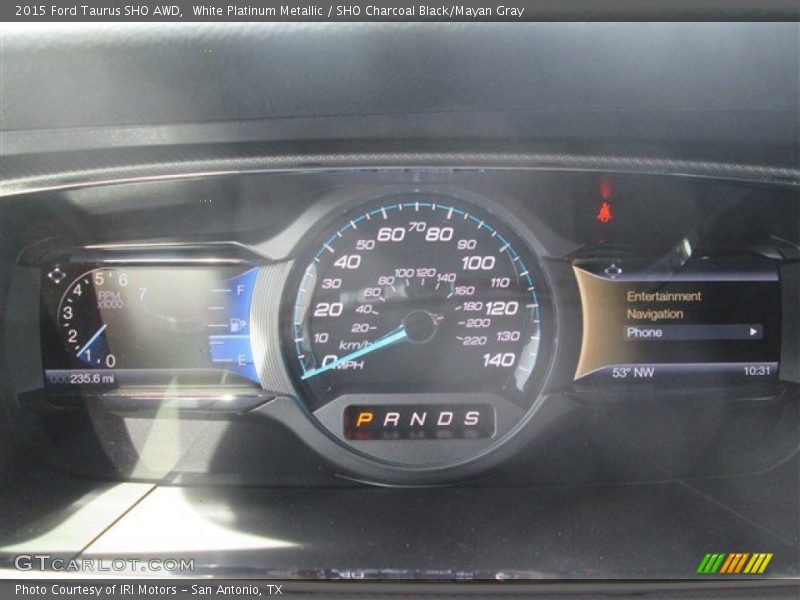 White Platinum Metallic / SHO Charcoal Black/Mayan Gray 2015 Ford Taurus SHO AWD