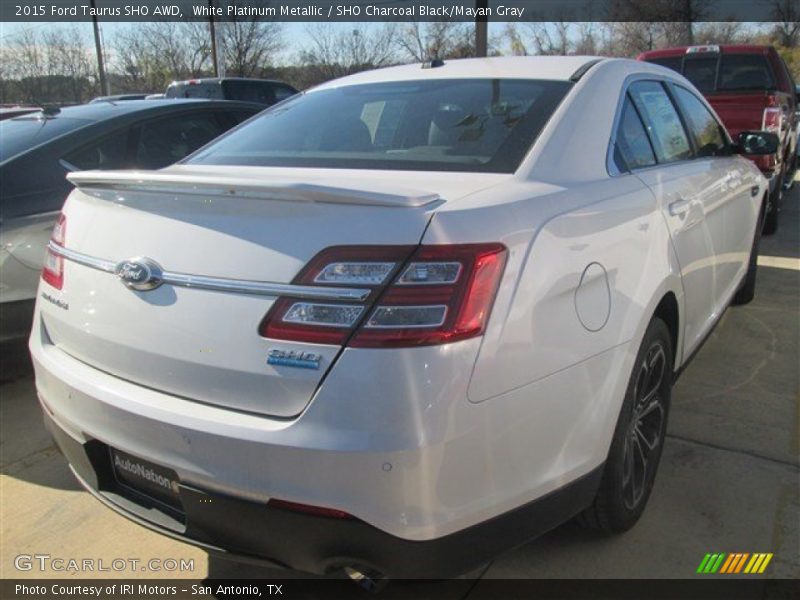 White Platinum Metallic / SHO Charcoal Black/Mayan Gray 2015 Ford Taurus SHO AWD