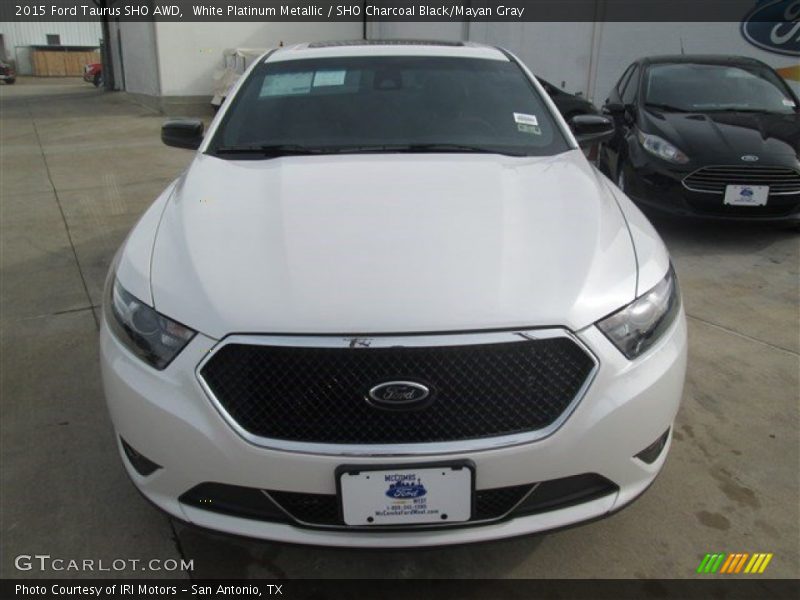 White Platinum Metallic / SHO Charcoal Black/Mayan Gray 2015 Ford Taurus SHO AWD