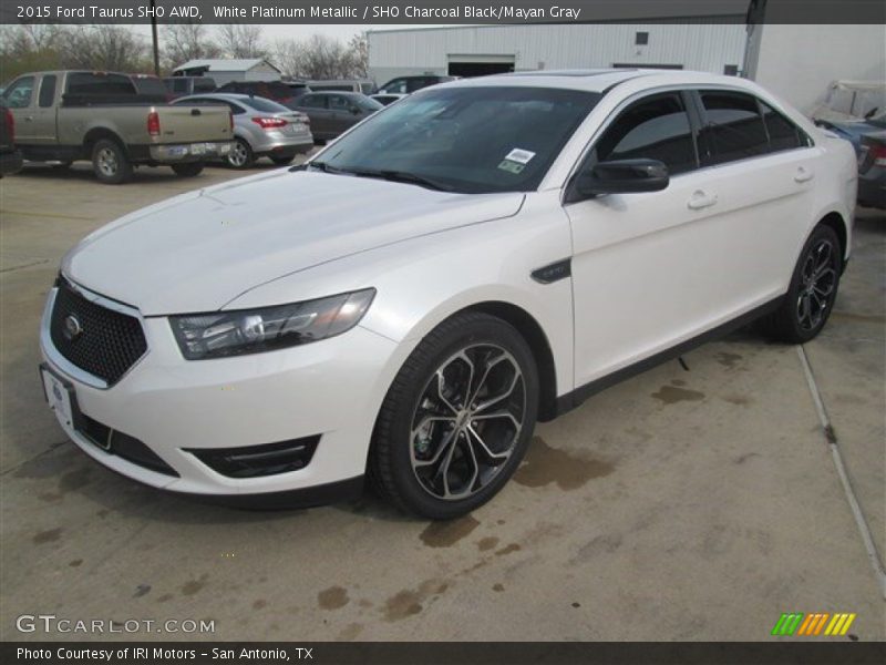 White Platinum Metallic / SHO Charcoal Black/Mayan Gray 2015 Ford Taurus SHO AWD