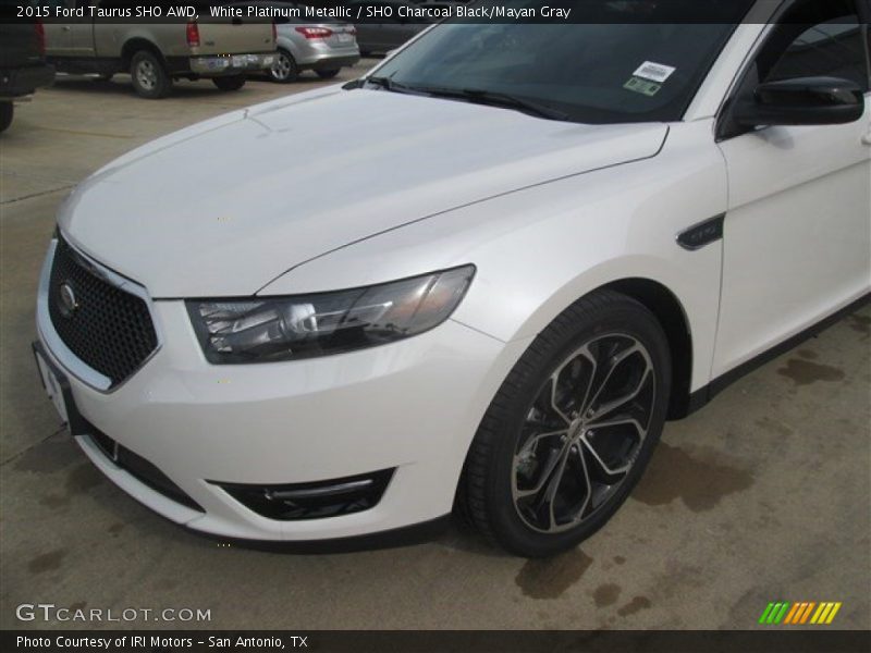 White Platinum Metallic / SHO Charcoal Black/Mayan Gray 2015 Ford Taurus SHO AWD