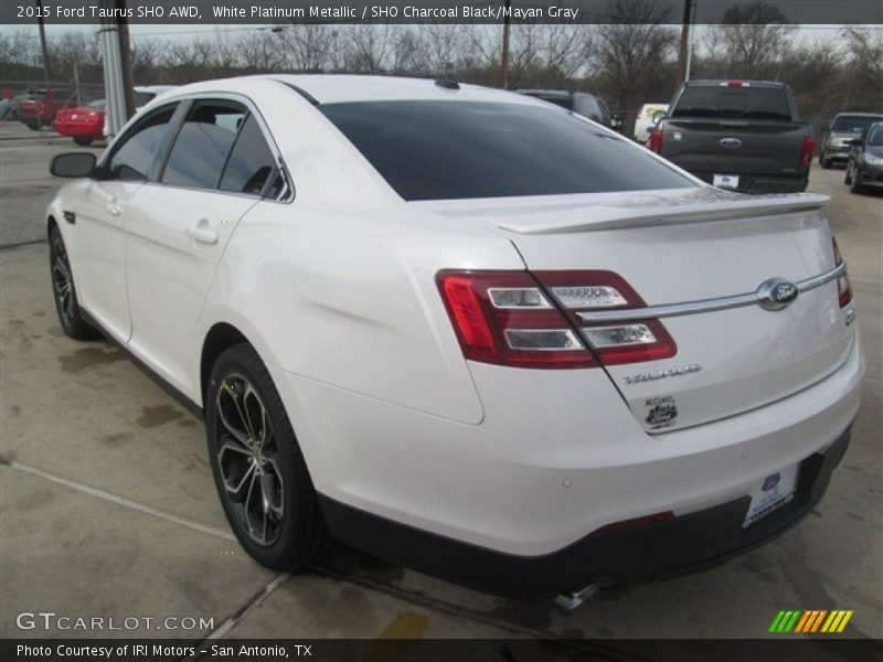 White Platinum Metallic / SHO Charcoal Black/Mayan Gray 2015 Ford Taurus SHO AWD