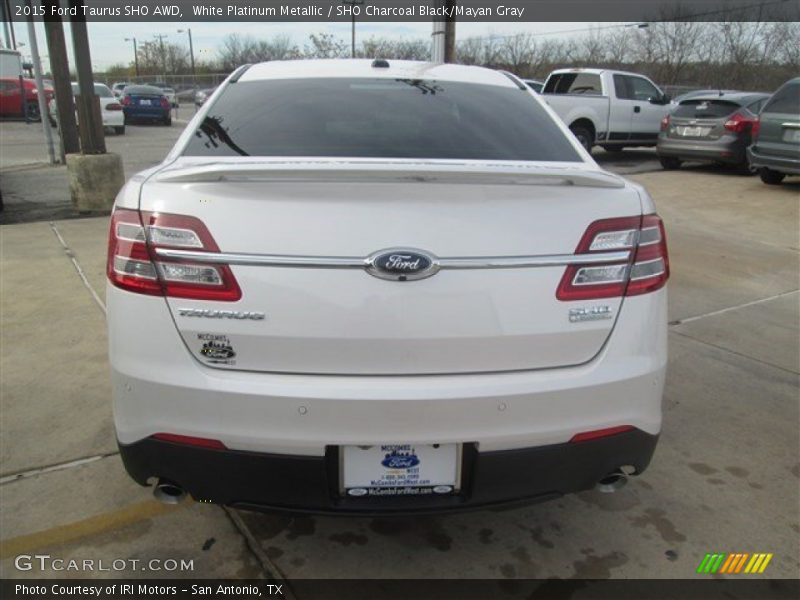 White Platinum Metallic / SHO Charcoal Black/Mayan Gray 2015 Ford Taurus SHO AWD