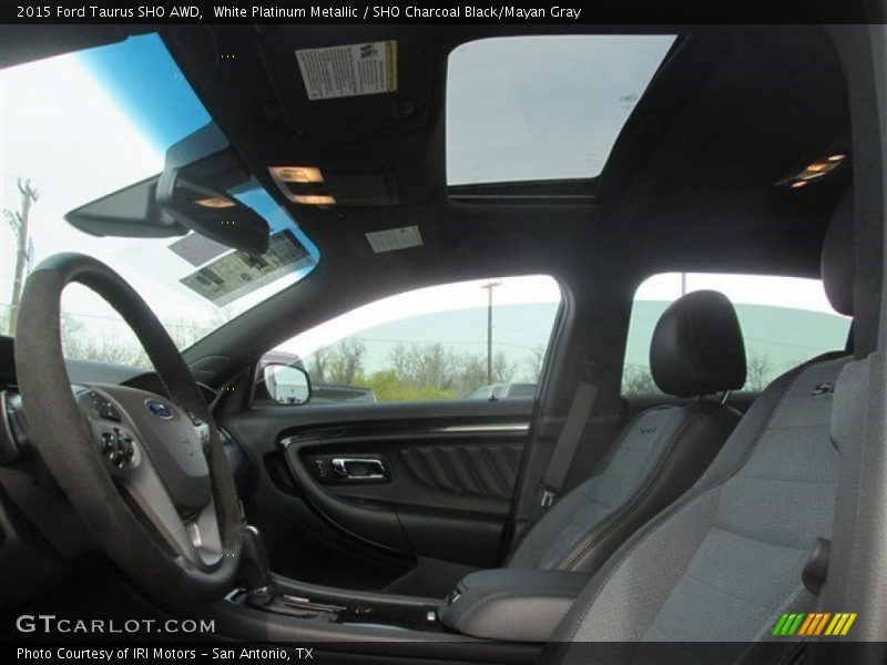 White Platinum Metallic / SHO Charcoal Black/Mayan Gray 2015 Ford Taurus SHO AWD