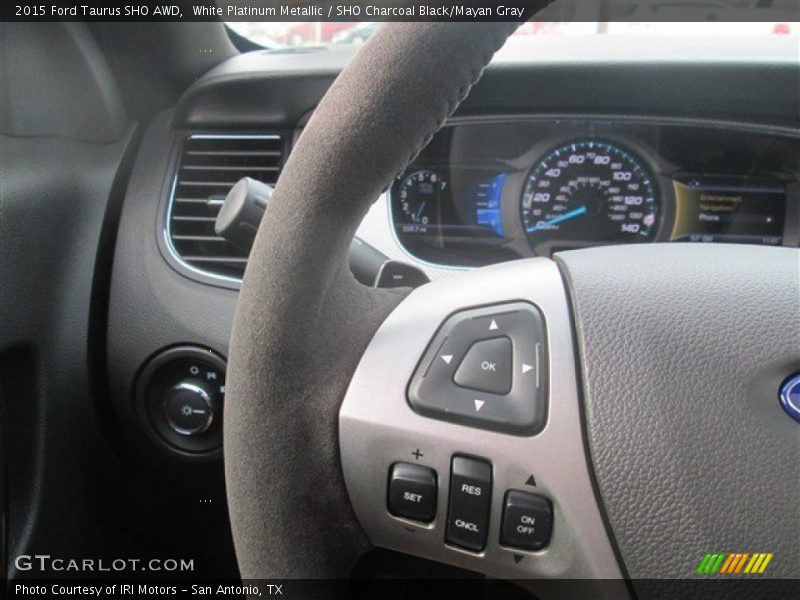 White Platinum Metallic / SHO Charcoal Black/Mayan Gray 2015 Ford Taurus SHO AWD