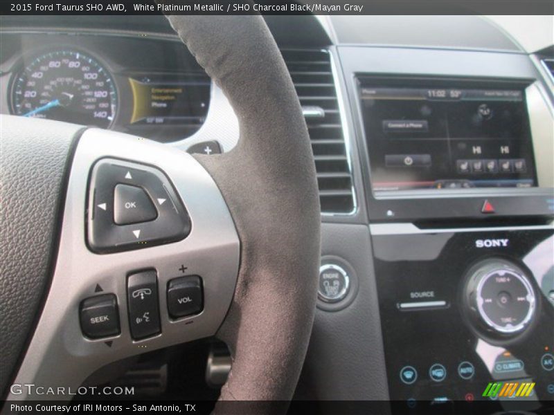 White Platinum Metallic / SHO Charcoal Black/Mayan Gray 2015 Ford Taurus SHO AWD