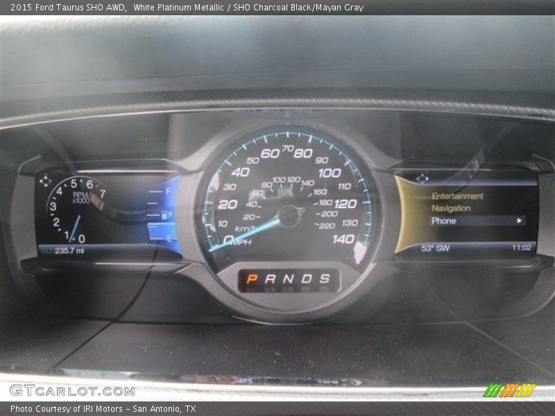 White Platinum Metallic / SHO Charcoal Black/Mayan Gray 2015 Ford Taurus SHO AWD