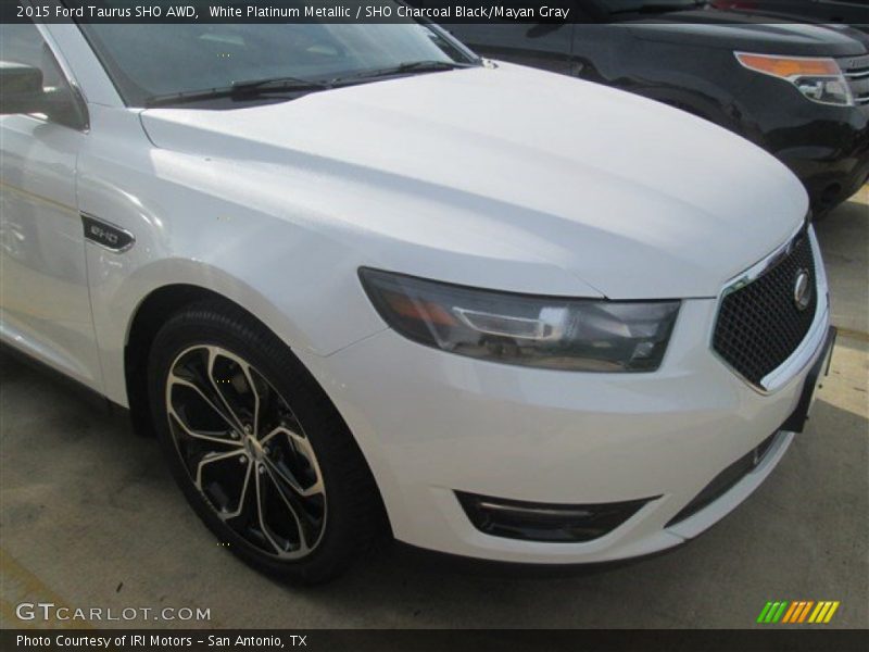 White Platinum Metallic / SHO Charcoal Black/Mayan Gray 2015 Ford Taurus SHO AWD
