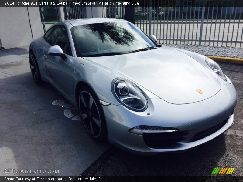 Rhodium Silver Metallic / Yachting Blue 2014 Porsche 911 Carrera S Coupe