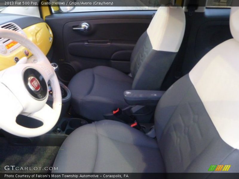 Giallo (Yellow) / Grigio/Avorio (Gray/Ivory) 2013 Fiat 500 Pop