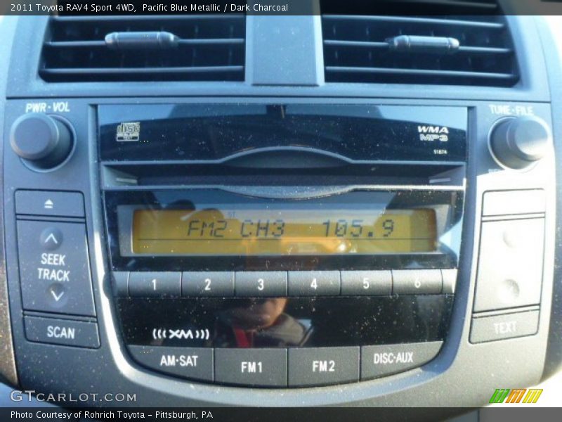 Pacific Blue Metallic / Dark Charcoal 2011 Toyota RAV4 Sport 4WD