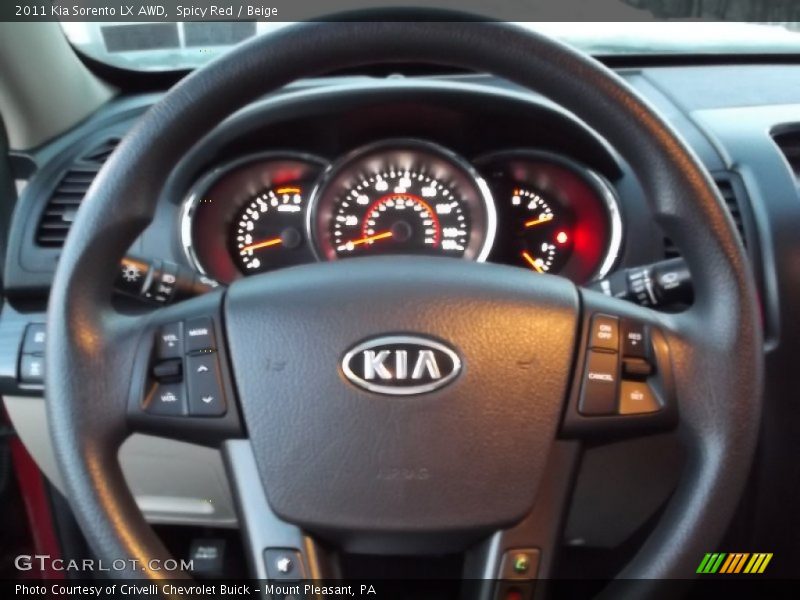 Spicy Red / Beige 2011 Kia Sorento LX AWD