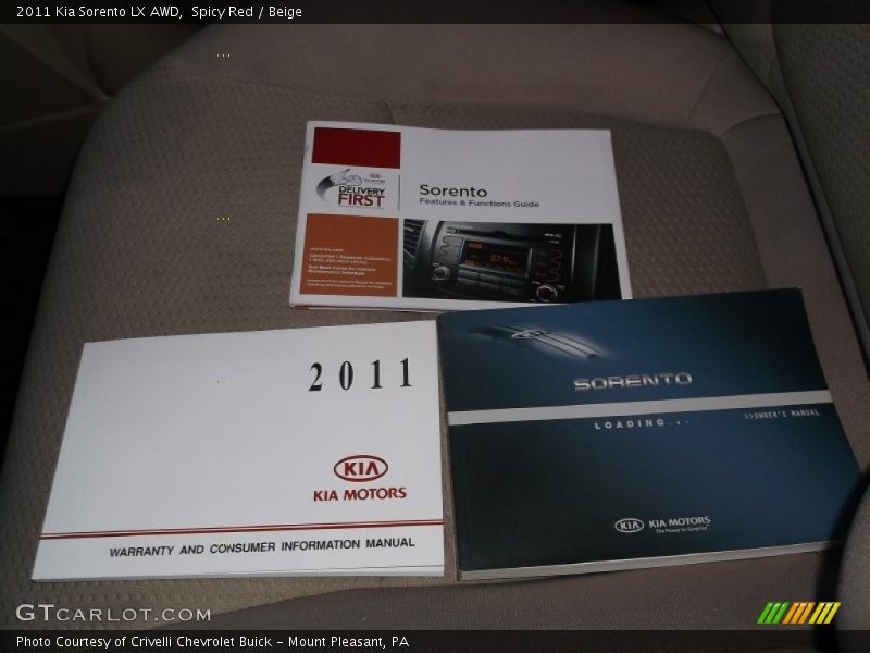 Spicy Red / Beige 2011 Kia Sorento LX AWD