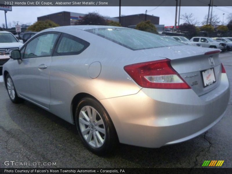 Alabaster Silver Metallic / Stone 2012 Honda Civic EX Coupe