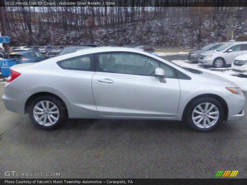 Alabaster Silver Metallic / Stone 2012 Honda Civic EX Coupe