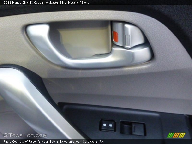 Alabaster Silver Metallic / Stone 2012 Honda Civic EX Coupe