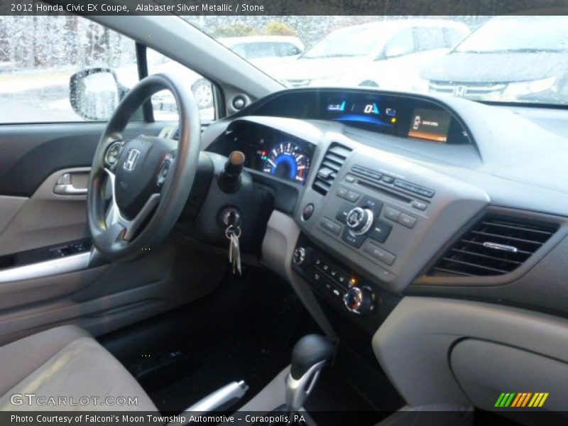 Alabaster Silver Metallic / Stone 2012 Honda Civic EX Coupe