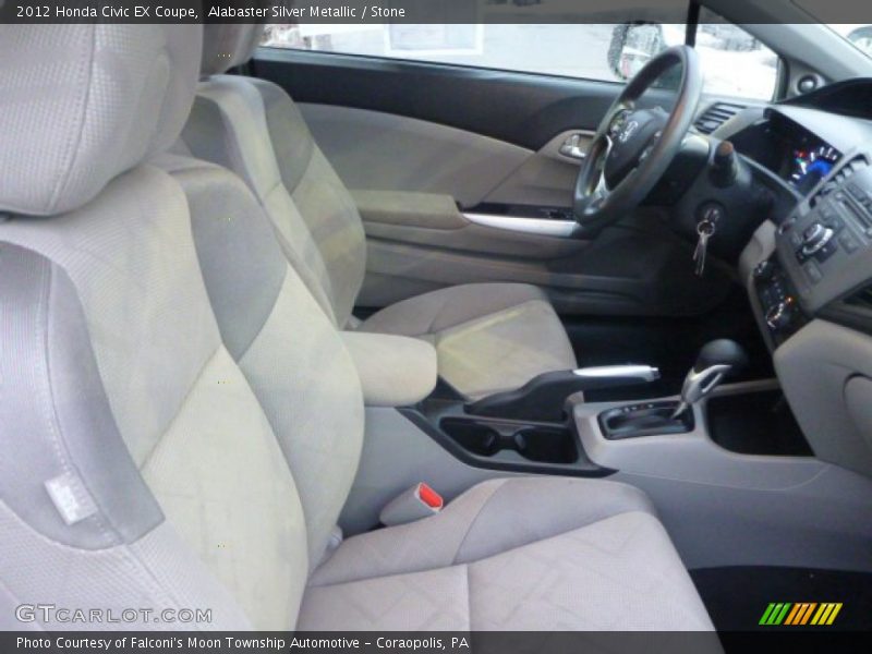 Alabaster Silver Metallic / Stone 2012 Honda Civic EX Coupe