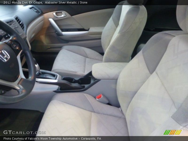 Alabaster Silver Metallic / Stone 2012 Honda Civic EX Coupe