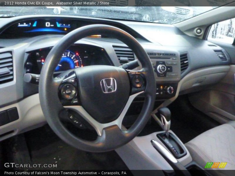 Alabaster Silver Metallic / Stone 2012 Honda Civic EX Coupe