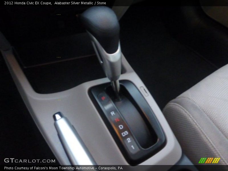 Alabaster Silver Metallic / Stone 2012 Honda Civic EX Coupe