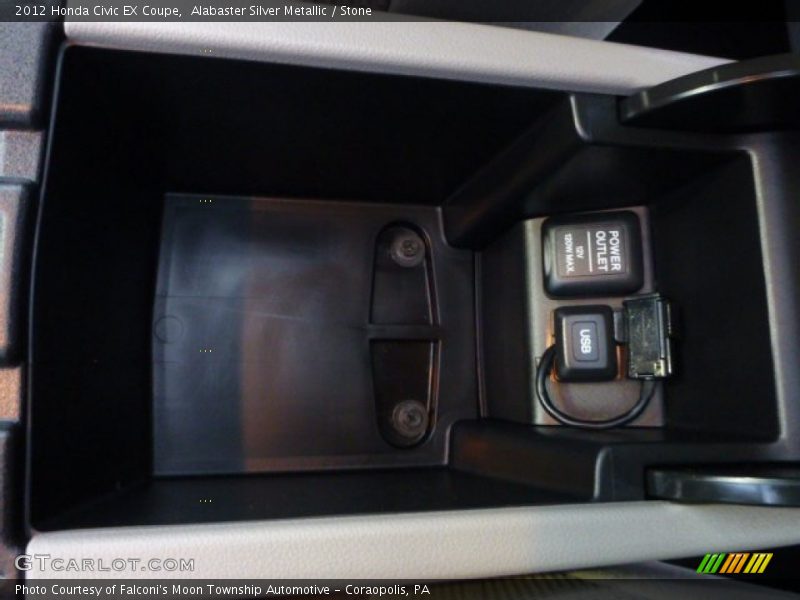 Alabaster Silver Metallic / Stone 2012 Honda Civic EX Coupe