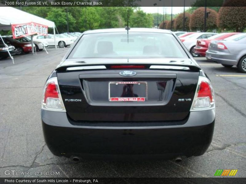 Black Ebony / Charcoal Black 2008 Ford Fusion SE V6