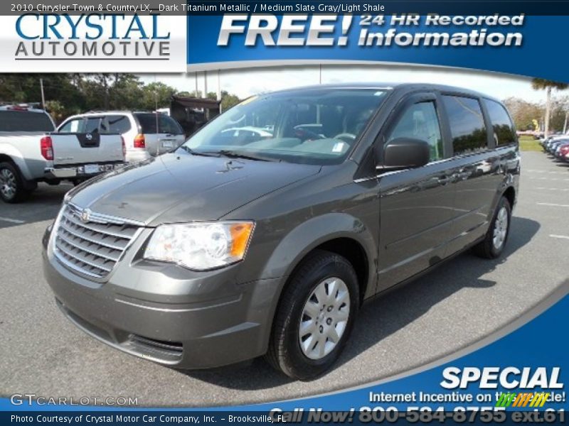 Dark Titanium Metallic / Medium Slate Gray/Light Shale 2010 Chrysler Town & Country LX