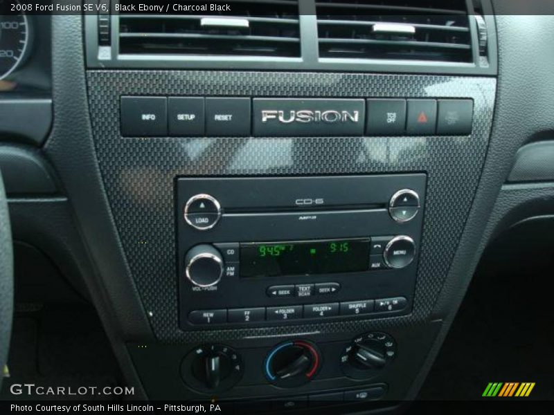Black Ebony / Charcoal Black 2008 Ford Fusion SE V6