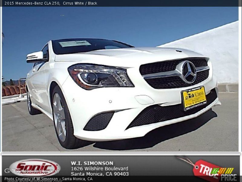 Cirrus White / Black 2015 Mercedes-Benz CLA 250