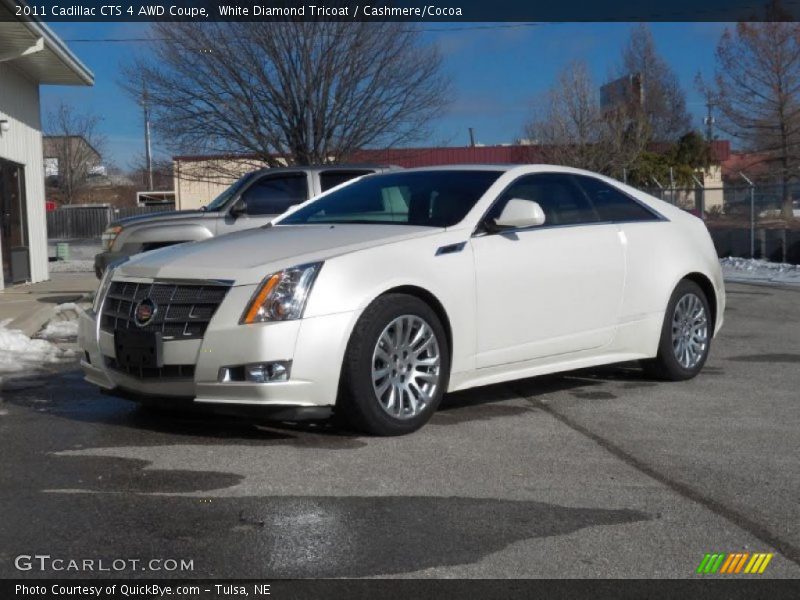 White Diamond Tricoat / Cashmere/Cocoa 2011 Cadillac CTS 4 AWD Coupe
