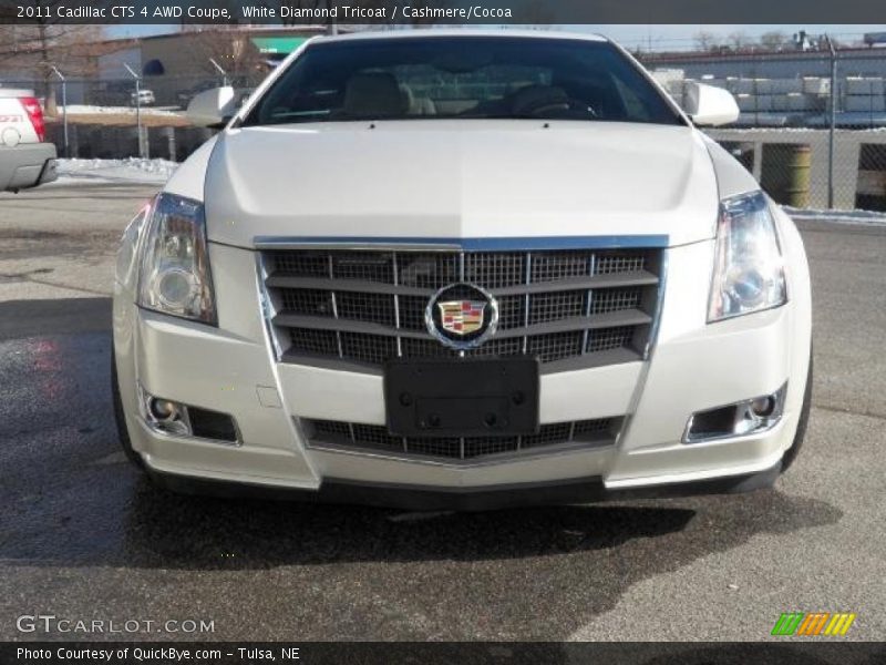 White Diamond Tricoat / Cashmere/Cocoa 2011 Cadillac CTS 4 AWD Coupe