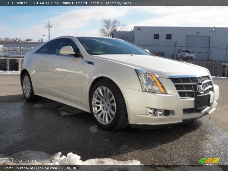 White Diamond Tricoat / Cashmere/Cocoa 2011 Cadillac CTS 4 AWD Coupe