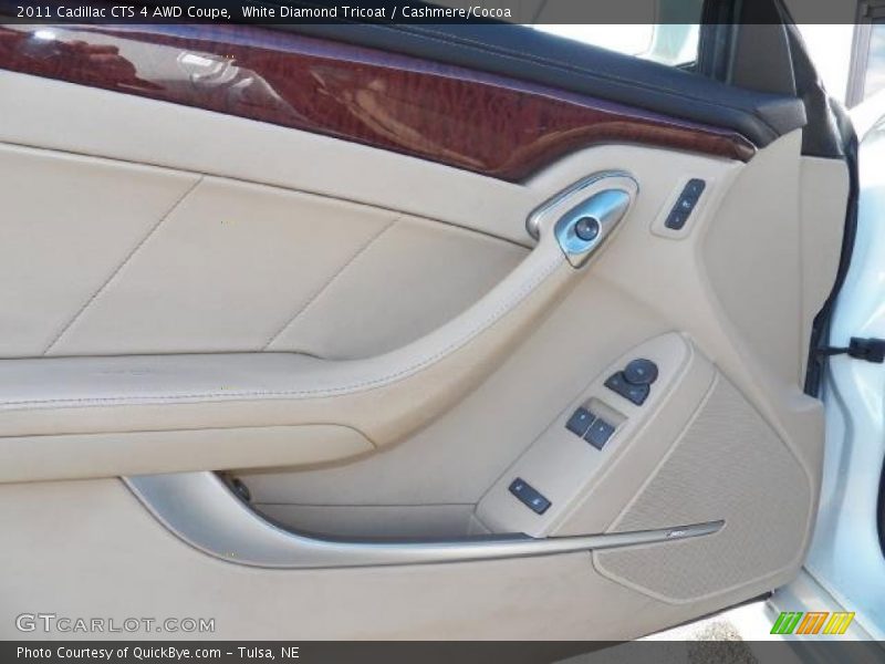 White Diamond Tricoat / Cashmere/Cocoa 2011 Cadillac CTS 4 AWD Coupe