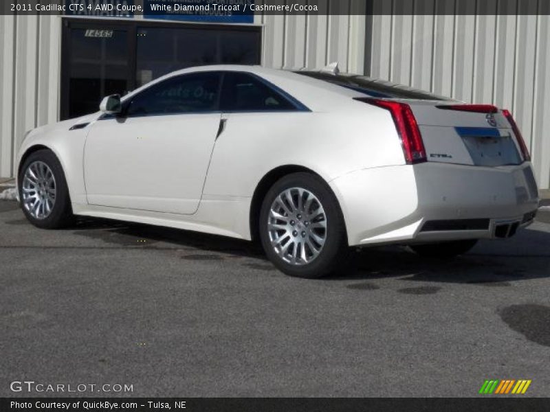 White Diamond Tricoat / Cashmere/Cocoa 2011 Cadillac CTS 4 AWD Coupe