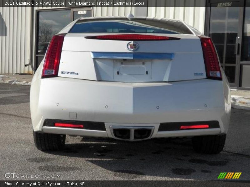 White Diamond Tricoat / Cashmere/Cocoa 2011 Cadillac CTS 4 AWD Coupe
