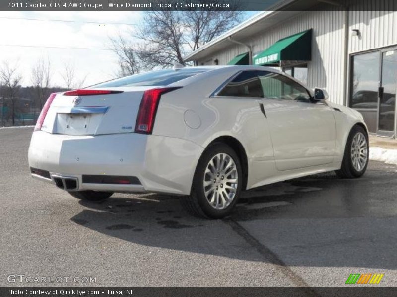 White Diamond Tricoat / Cashmere/Cocoa 2011 Cadillac CTS 4 AWD Coupe