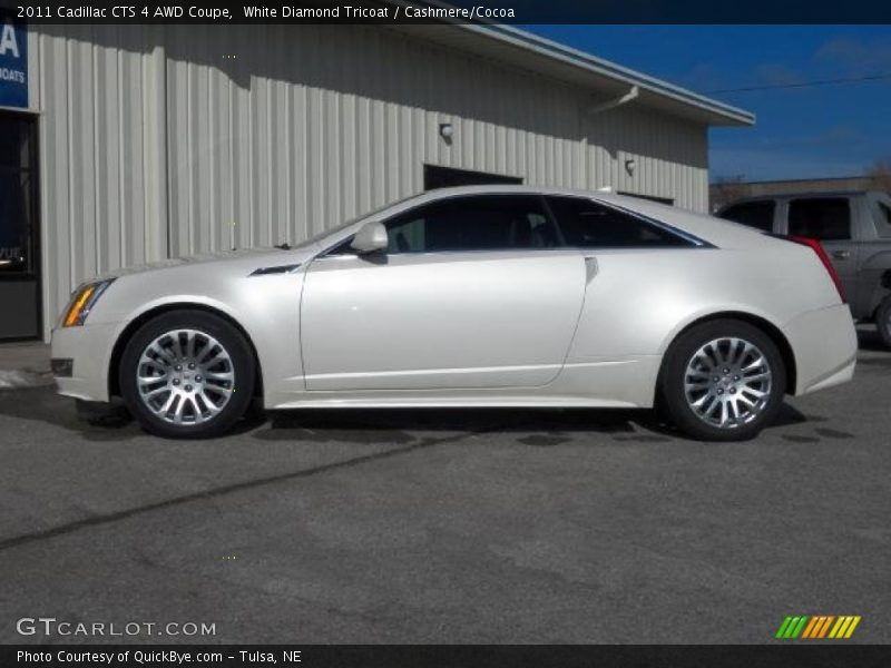 White Diamond Tricoat / Cashmere/Cocoa 2011 Cadillac CTS 4 AWD Coupe
