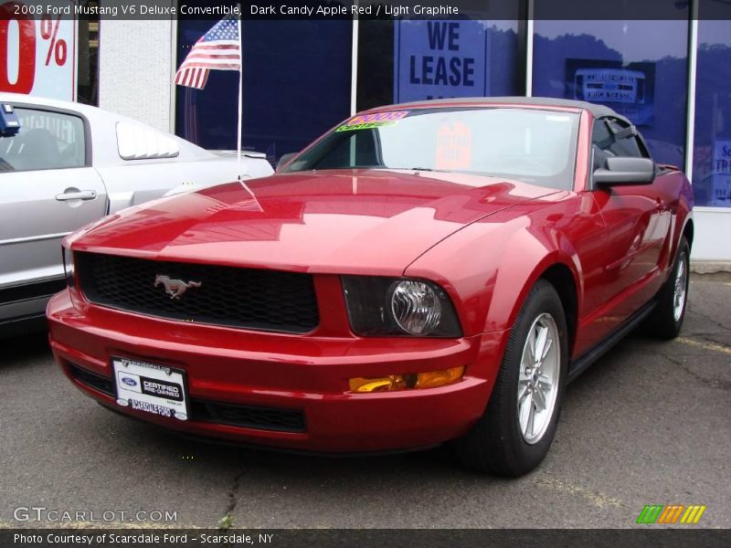 Dark Candy Apple Red / Light Graphite 2008 Ford Mustang V6 Deluxe Convertible