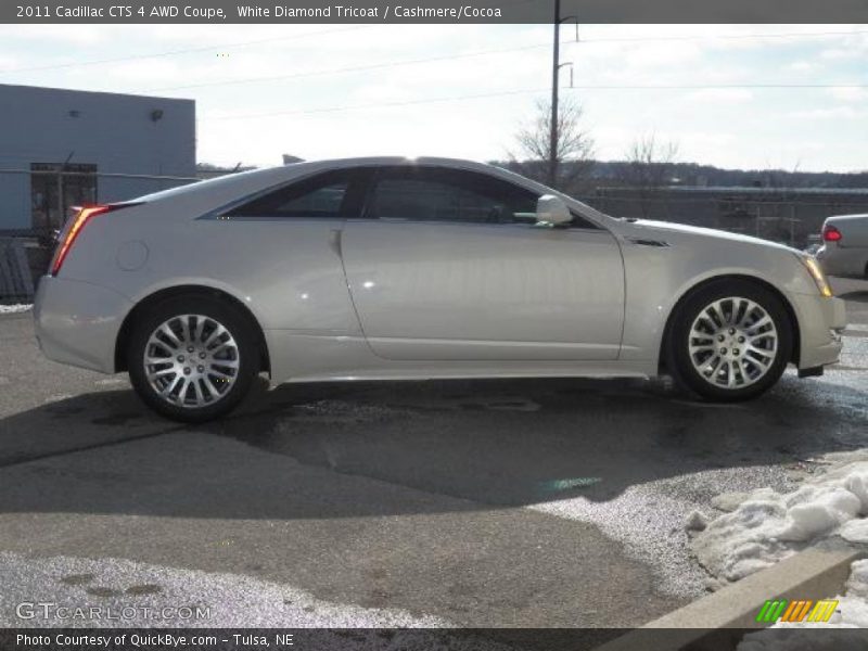White Diamond Tricoat / Cashmere/Cocoa 2011 Cadillac CTS 4 AWD Coupe