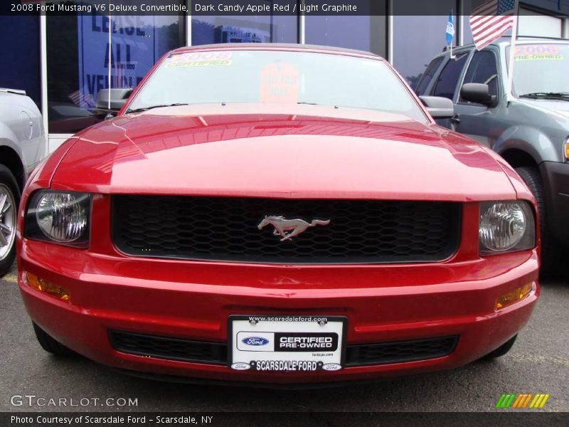 Dark Candy Apple Red / Light Graphite 2008 Ford Mustang V6 Deluxe Convertible
