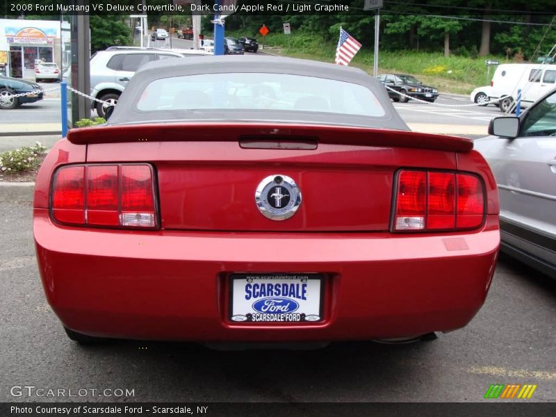 Dark Candy Apple Red / Light Graphite 2008 Ford Mustang V6 Deluxe Convertible