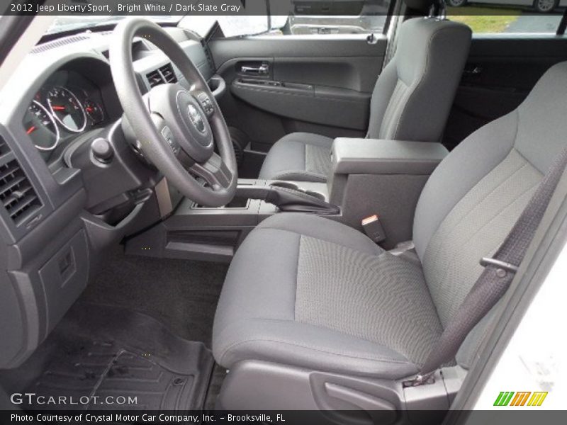 Bright White / Dark Slate Gray 2012 Jeep Liberty Sport