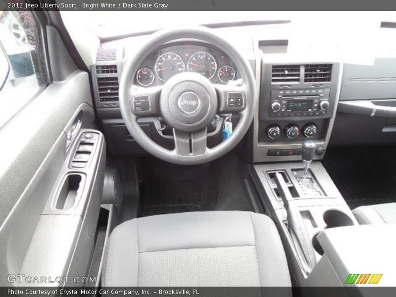 Bright White / Dark Slate Gray 2012 Jeep Liberty Sport